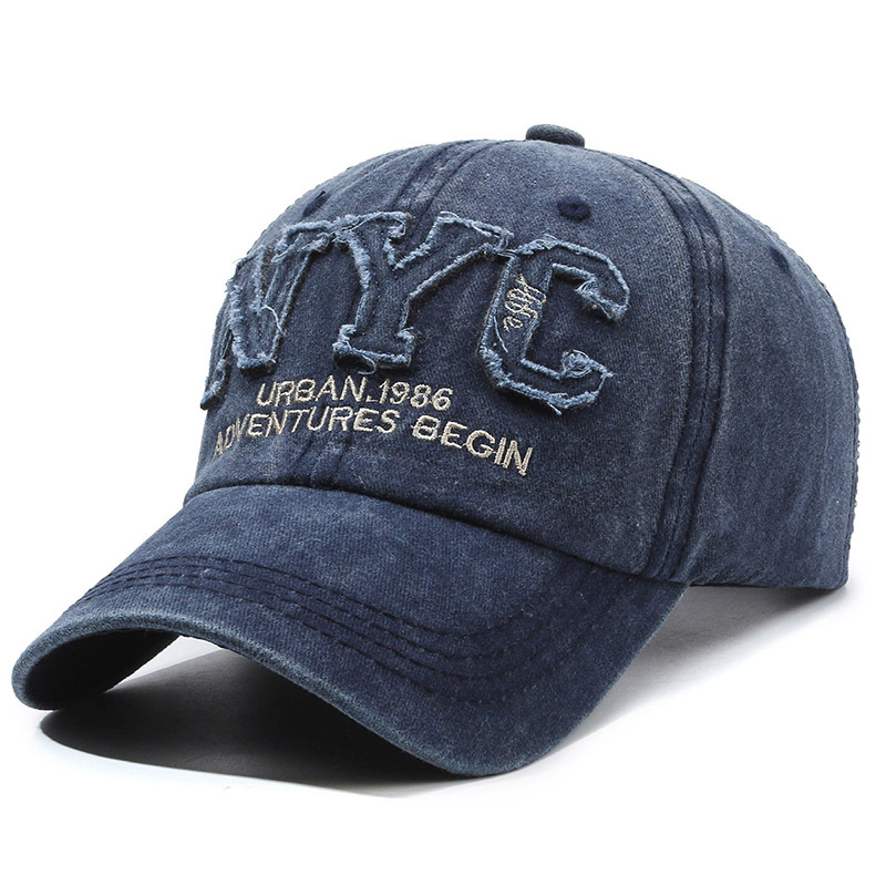 Embroidery Nyc - Verstelbare zwarte baseballpet voor dames -