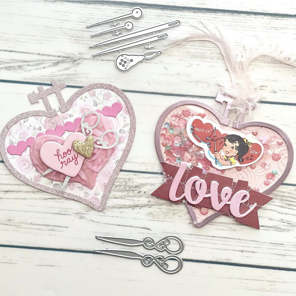 Embroidery Hooping - Kscraft Hart Borduurring Metalen Snij Dies