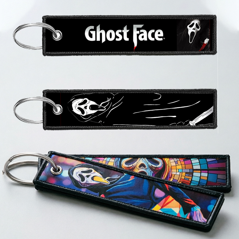 Embroidery Gift - GHOST FACE sleutelhanger voor mannen vrouwen