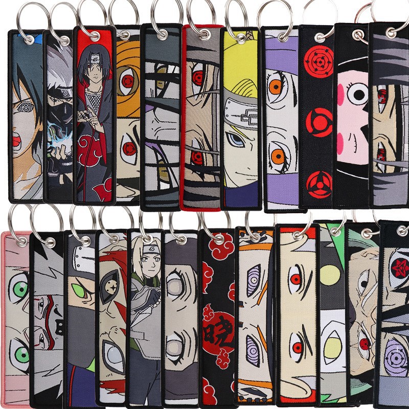 Embroidery Keychain - Anime Naruto Borduurwerk Sleutelhangers Coole Sleutelhangers