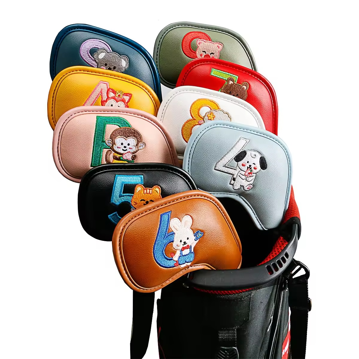 Embroidery Gift - 9 stuks schattige cartoon dieren golf