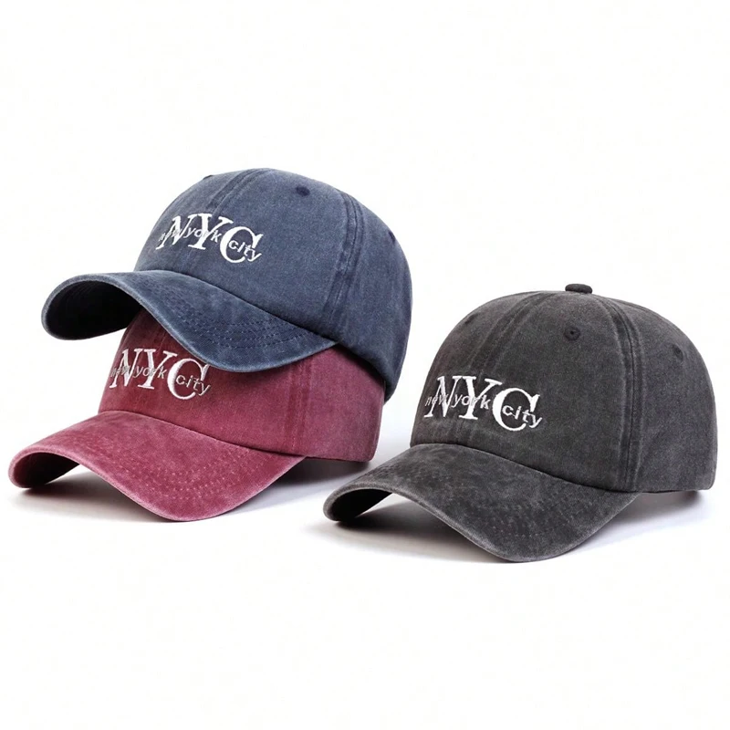 Embroidery Nyc - Unisex NYC Letter Borduren Wassen Baseball