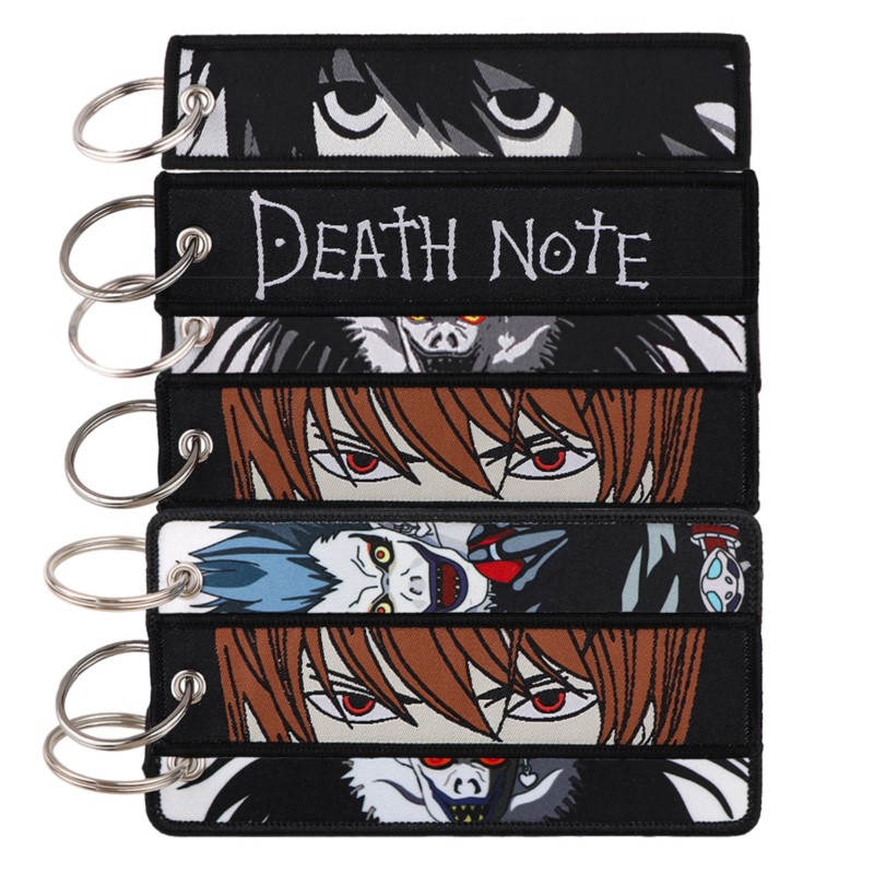 Embroidery Keychain - 1 stuks Coole Donkere Mysterieuze Anime
