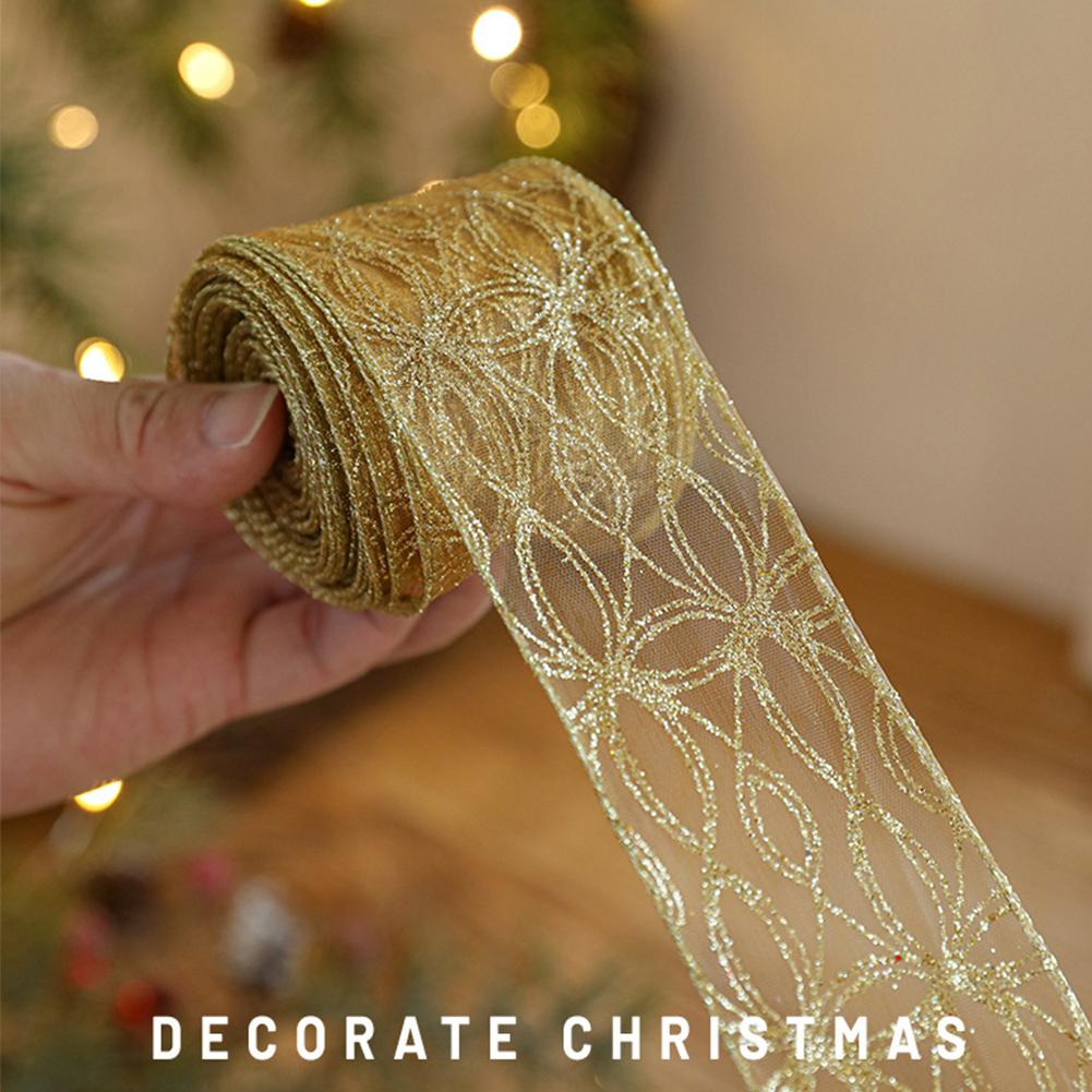 2M Goud Glitter Organza Lint m - Embroidery Xmas Tree recensie en prijs