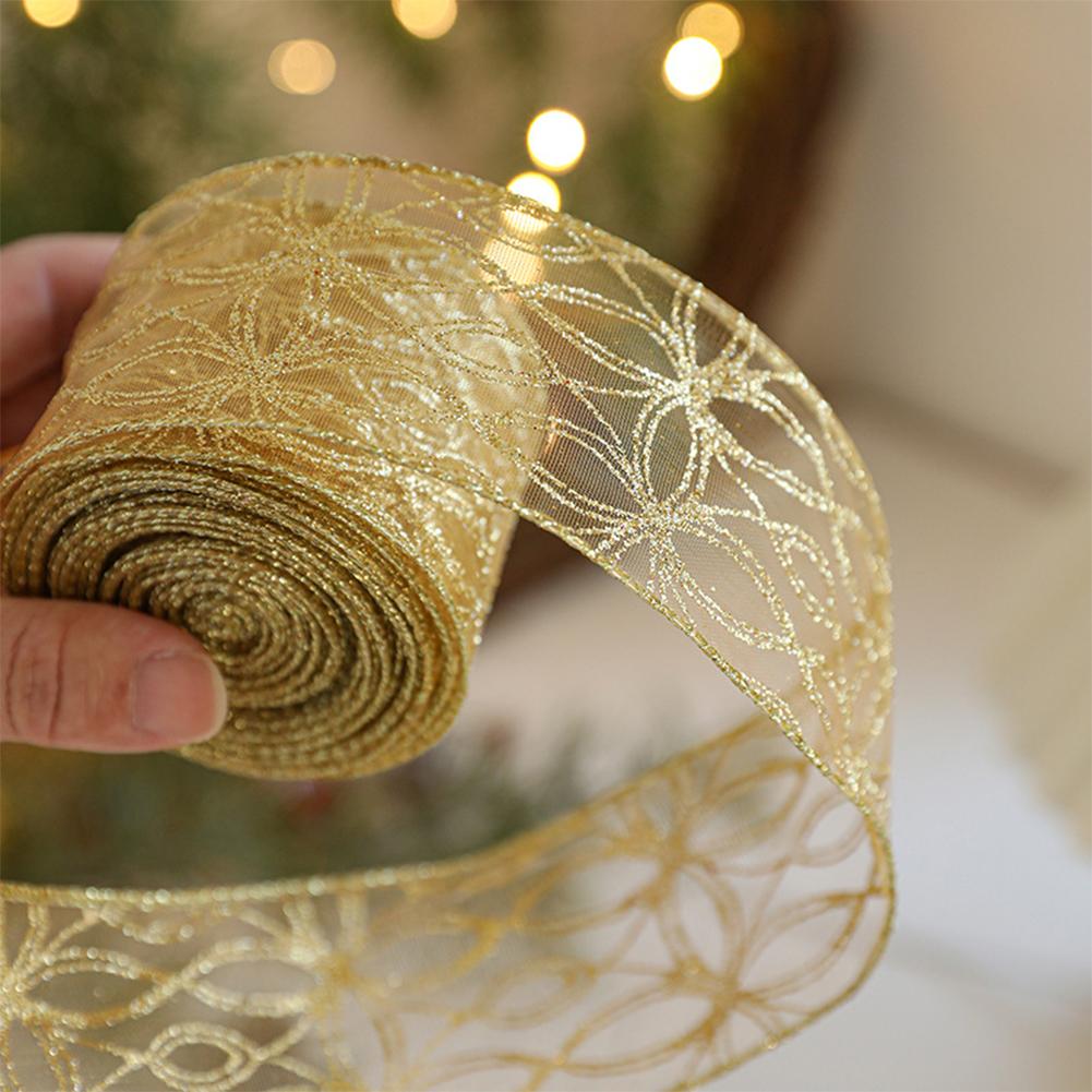 2M Goud Glitter Organza Lint m - Embroidery Xmas Tree recensie en prijs