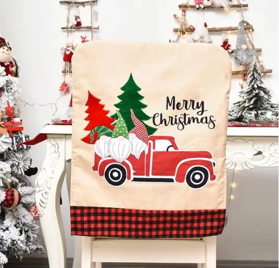 4/6/8 Stuks Kerst Stoelhoes Li - Embroidery Xmas Tree recensie en prijs