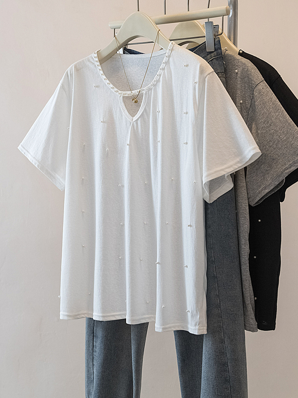 Dames zomer T-shirt met korte  - Embroidery Effect recensie en prijs