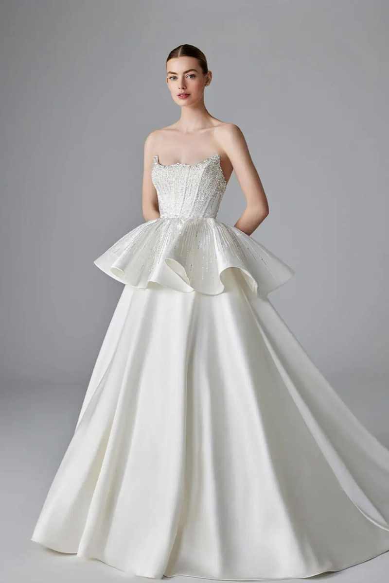 Elegante trouwjurk A-lijn sati - Embroidery Online Design recensie en prijs