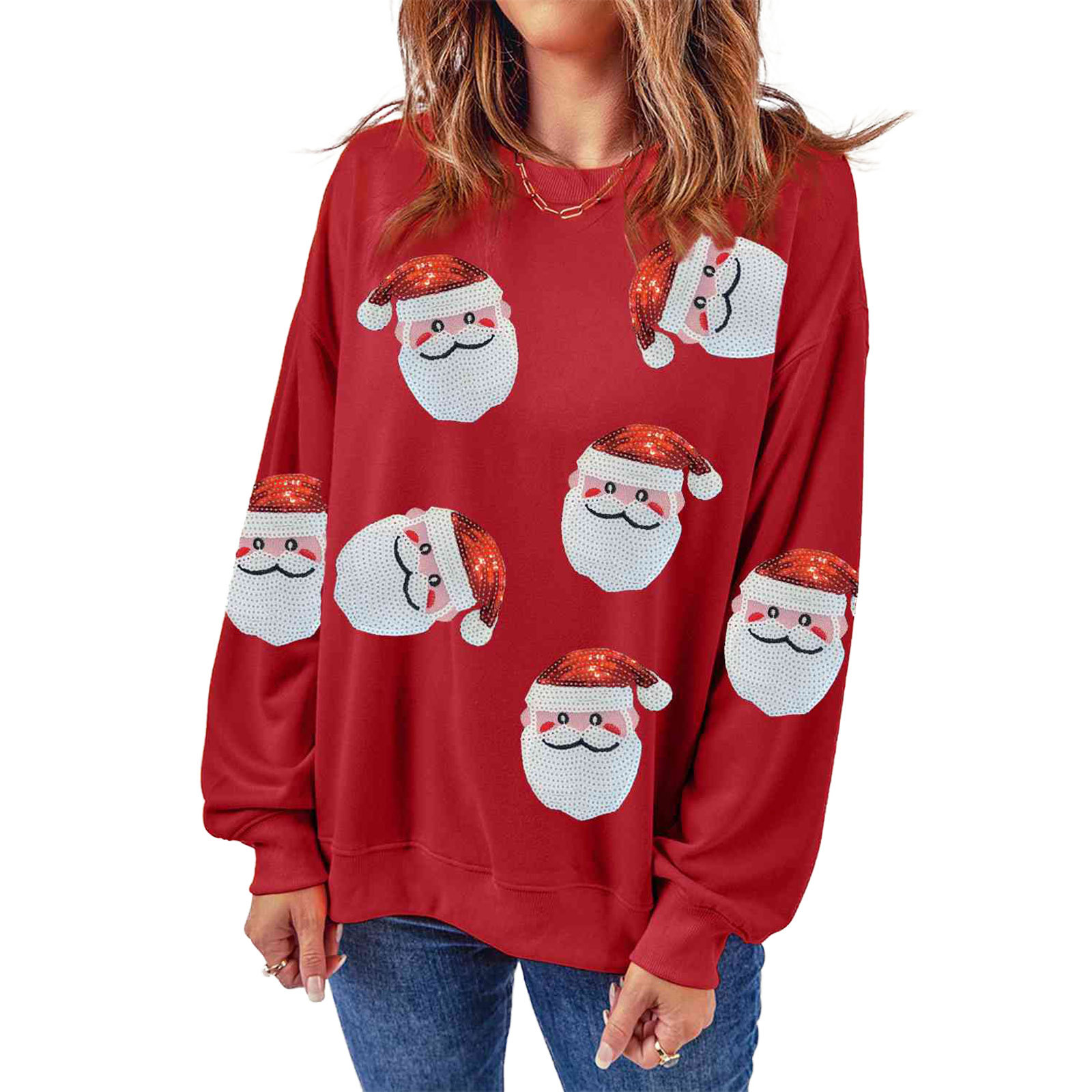 Kersttrui met ronde hals, hood - Embroidery Online Design recensie en prijs