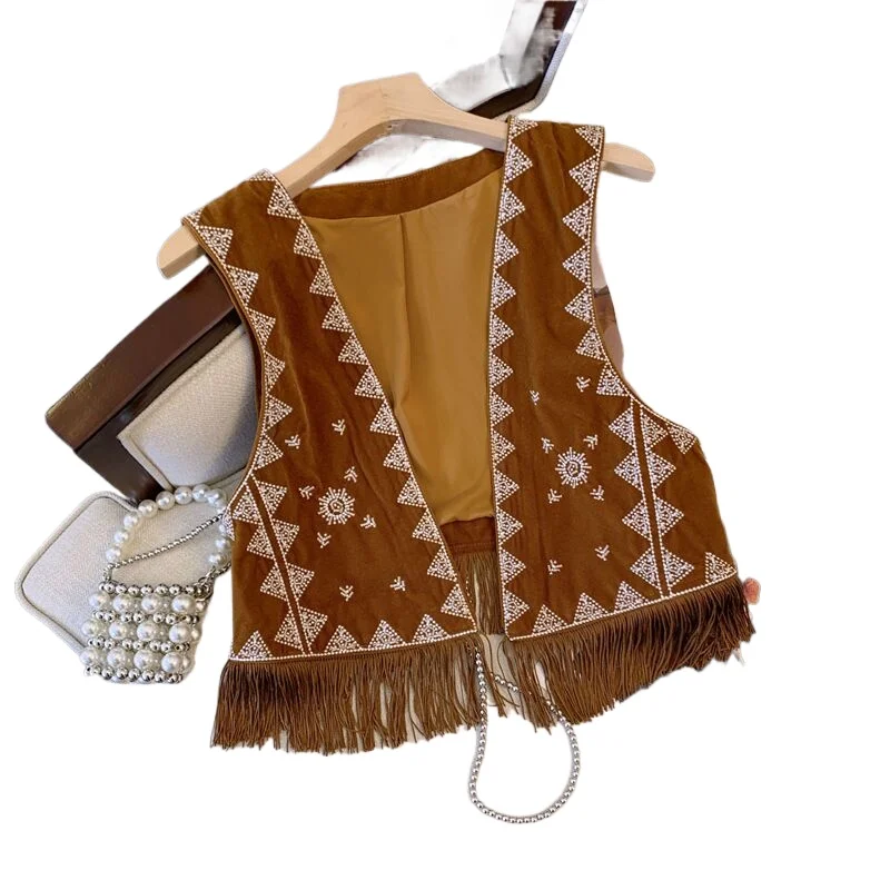 Vintage mode-vest voor dames m - Embroidery Zig Zag Stitch recensie en prijs