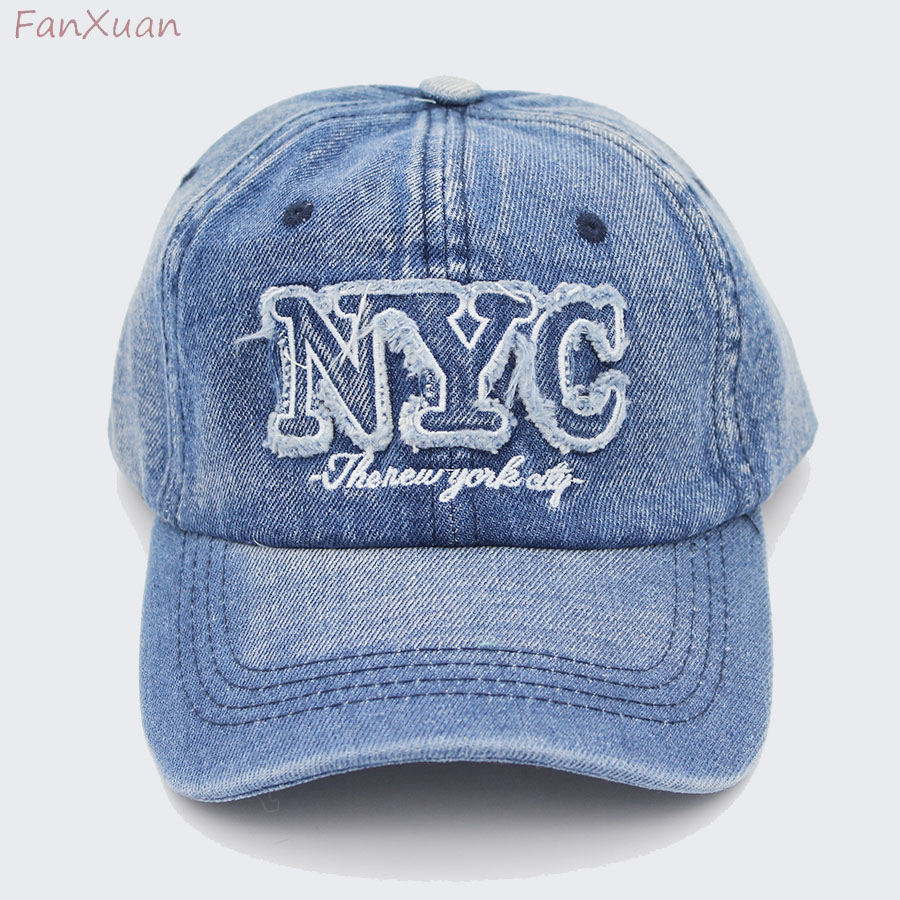 Denim Baseball Cap Nyc Letters - Embroidery Nyc recensie en prijs